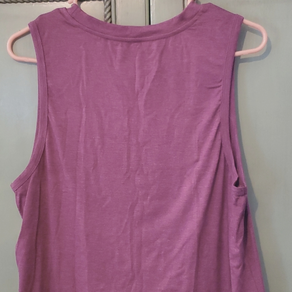 Sleeveless polyester spandex tunic
